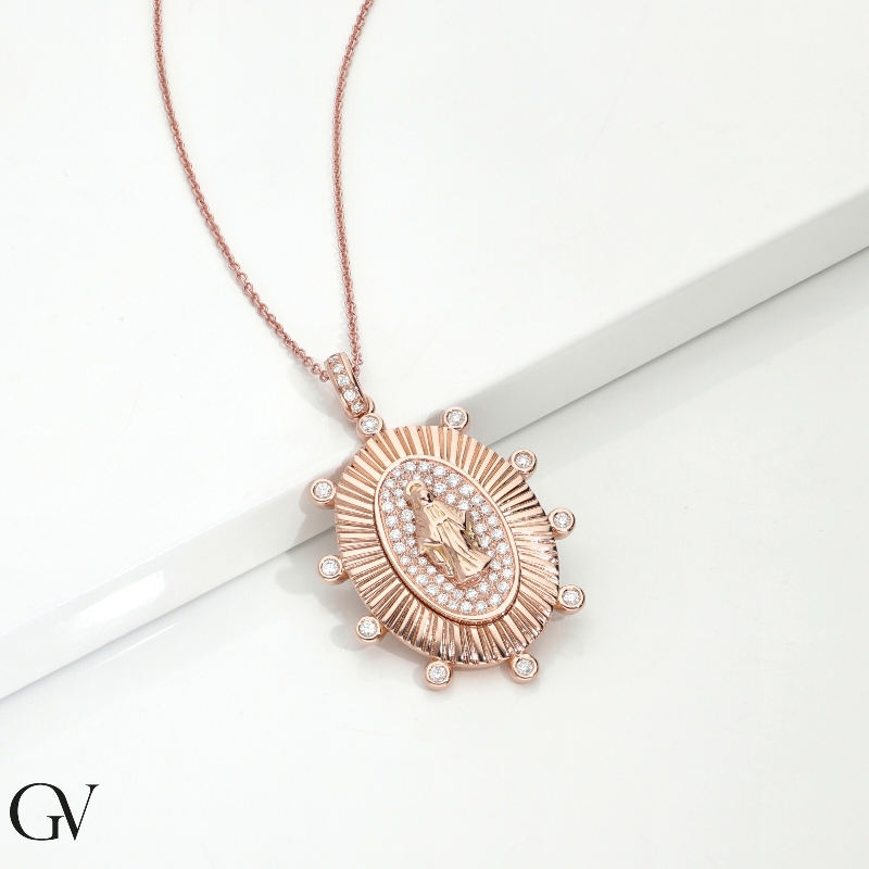 Godmother Necklace Rose Gold With Diamonds