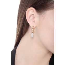 White and rose gold 18k drop earrings with diamonds  2