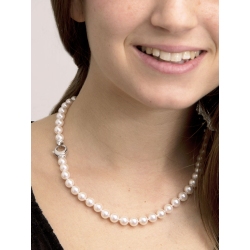 18k white gold closure Lobster claw style for pearl necklace 2