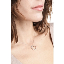 Inclined heart silhouette with diamonds 2