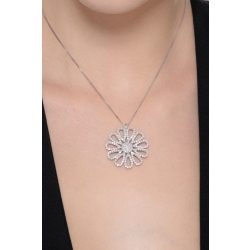 Big flower pendant with diamonds 2