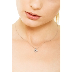 Inclined butterfly pendant with diamonds 2