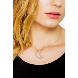Half moon pendant with diamonds 2