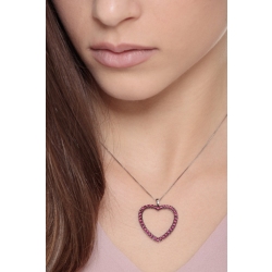 Heart pendant with burnished rubies 2