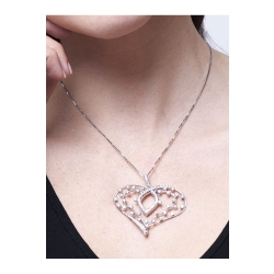 Fancy heart pendant with diamonds  2