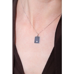 18k white gold slab with diamond 2