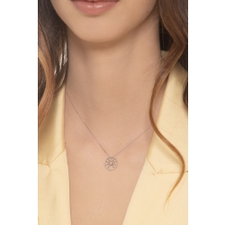 18k white gold necklace with wheel pendant and diamonds 2