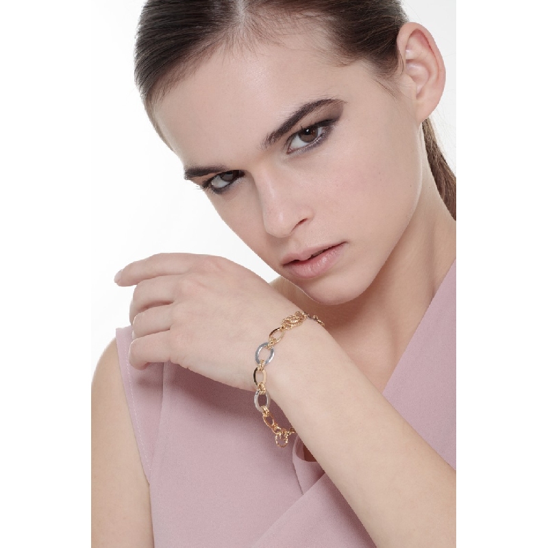 Bracelet 18k White Gold, Gold with Chain