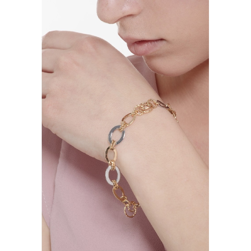 Bracelet 18k White Gold, Gold with Chain