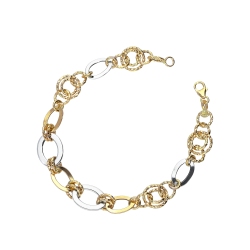 Bracelet 18k White Gold, Gold with Chain