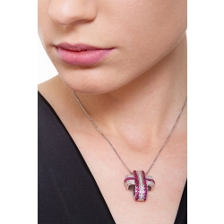 Fancy cross pendant with rubies and diamonds 2