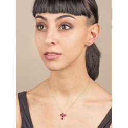 Cross pendant with rubies and diamonds 2