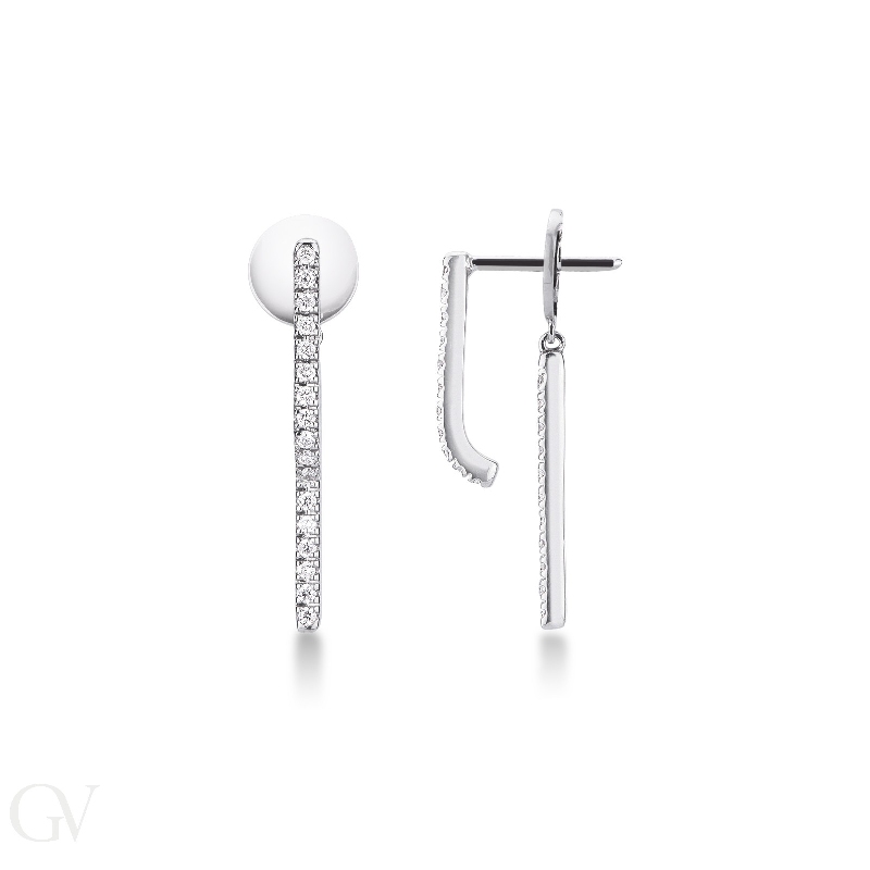 Drop Diamond Earrings With Diamonds For Women White Gold