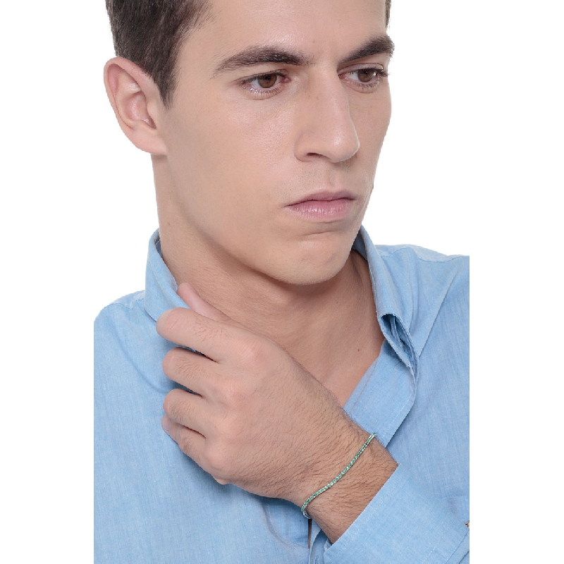 18k white gold Tennis bracelet with emeralds