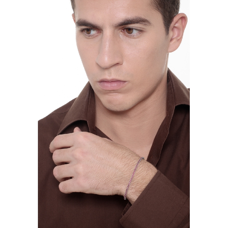 Tennis a griffe in oro Bianco 18k con Rubini