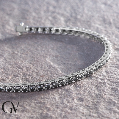 Black diamond tennis bracelet
