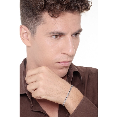 Black diamond tennis bracelet