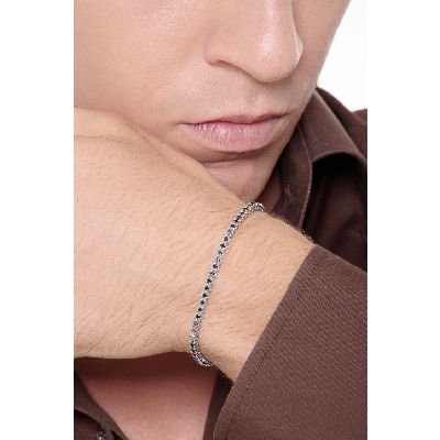 Black diamond tennis bracelet