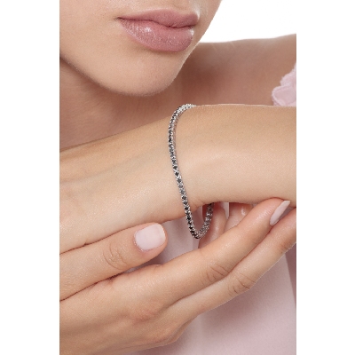 Black diamond tennis bracelet