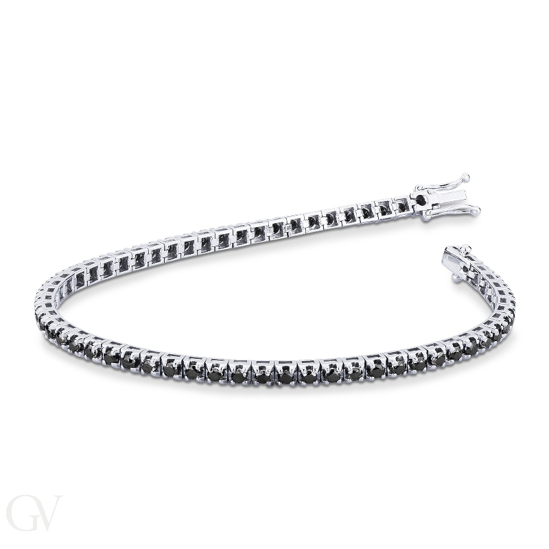 Black diamond tennis bracelet