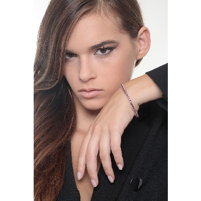 Tennis bracelet in white gold 18k with rubies