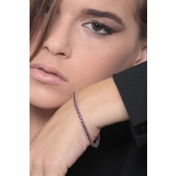 Tennis bracelet in white gold 18k with rubies 2
