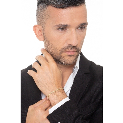 Stylish tennis bracelet with diamonds,18k yellow gold