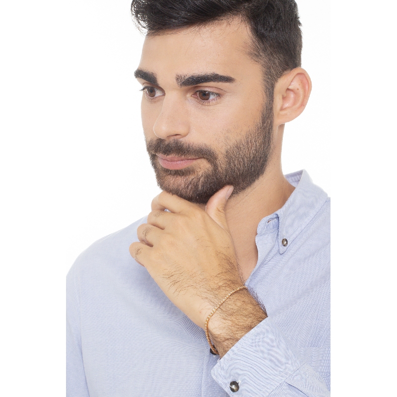 Stylish tennis bracelet with diamonds,18k rose gold