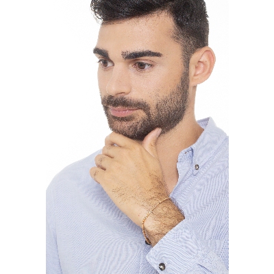 Stylish tennis bracelet with diamonds,18k rose gold