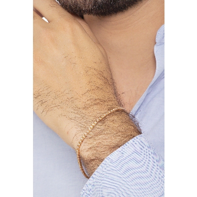 Stylish tennis bracelet with diamonds,18k rose gold