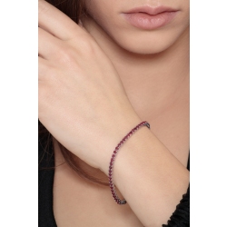 Ruby tennis bracelet in 18k white gold 2