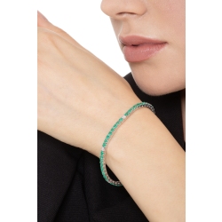 Tennis bracelet with emeralds and diamonds 2