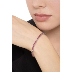 Tennis bracelet with rubies and diamonds 2