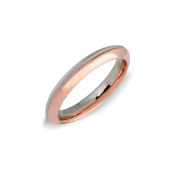 Wedding band in white and rose gold 18k 