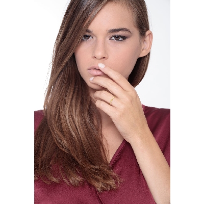 Yellow gold 18k eternity ring with yellow diamonds 