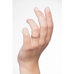 Eternity ring with pink sapphires in rosé gold 18k 2