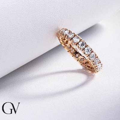 Eternity ring with diamonds 18k rosé gold 18k 