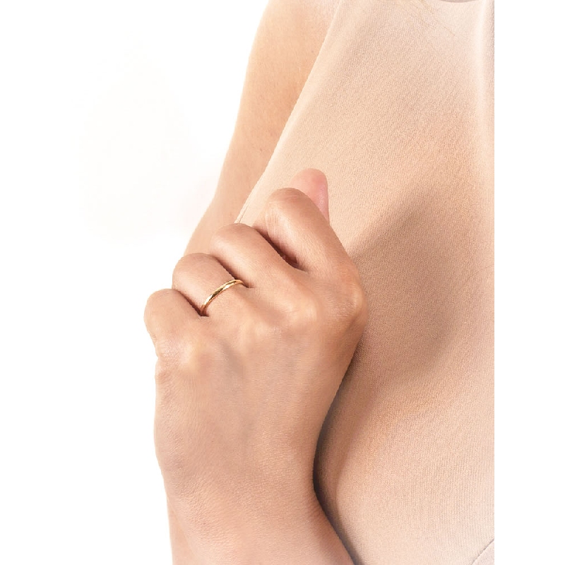 Fede Francesina sottile in oro giallo 18k