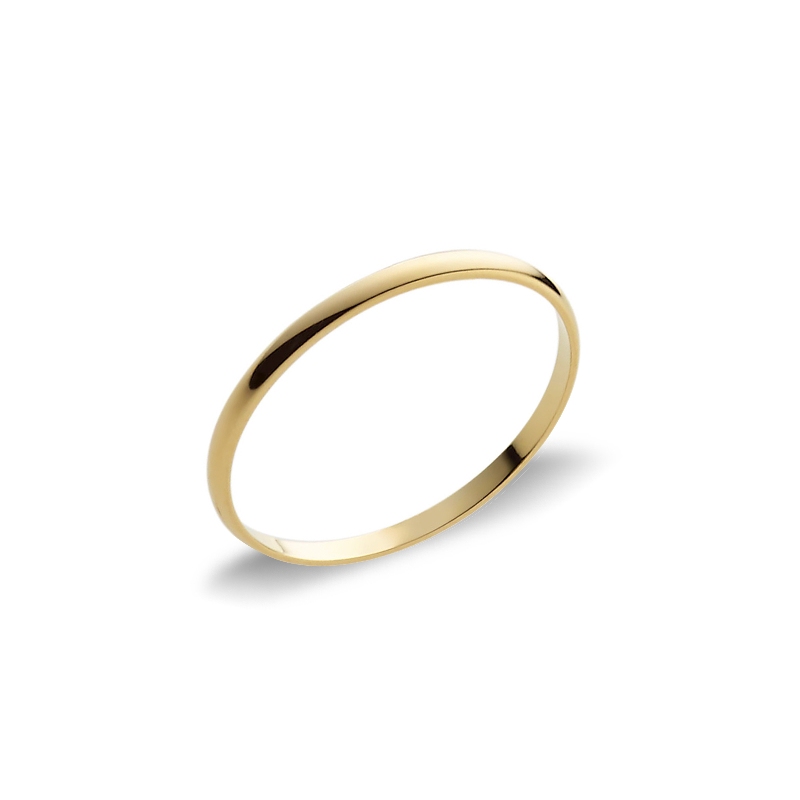 Thin band in 18k yellow gold