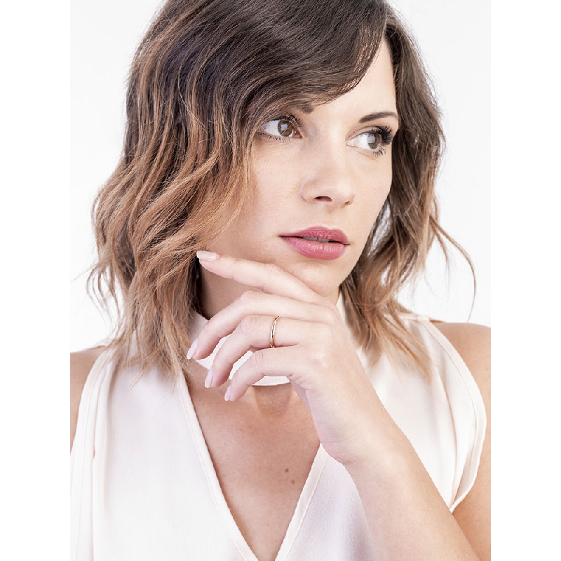 Fede francesina in oro rosa 18k