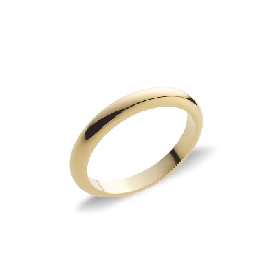 Thin wedding ring in 18k yellow gold