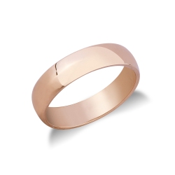18k rose gold thick wedding ring