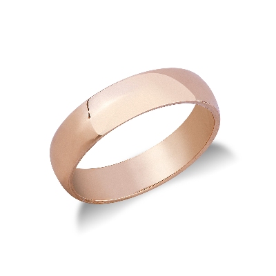 18k rose gold thick wedding ring