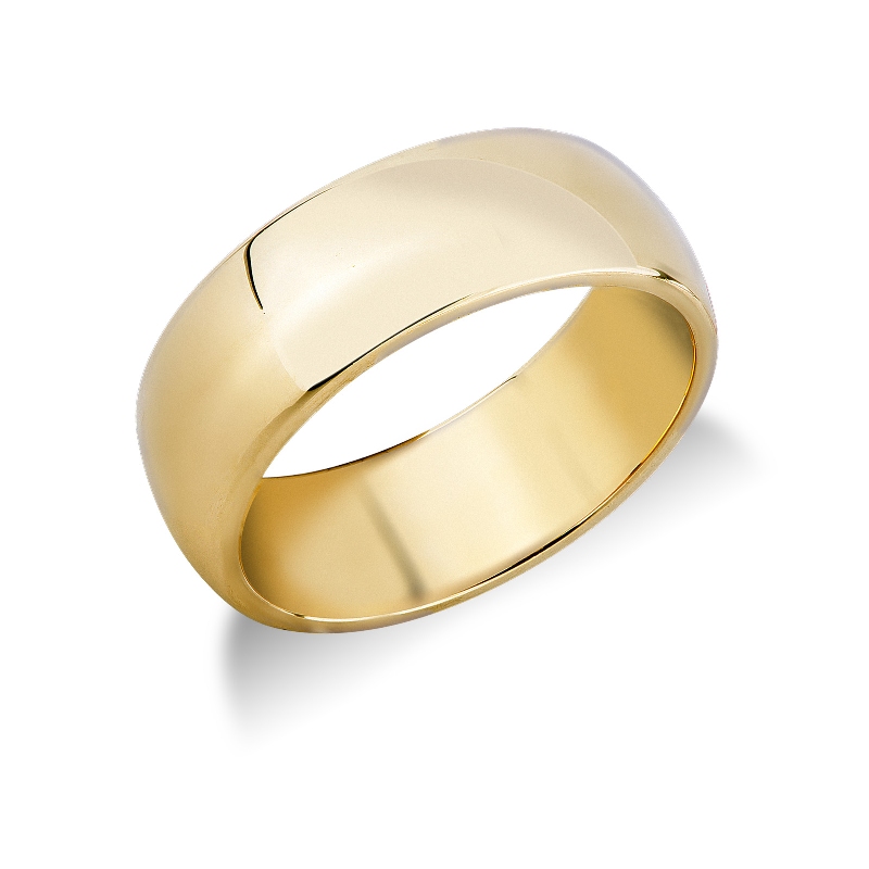 Wedding band in 18k yellow gold