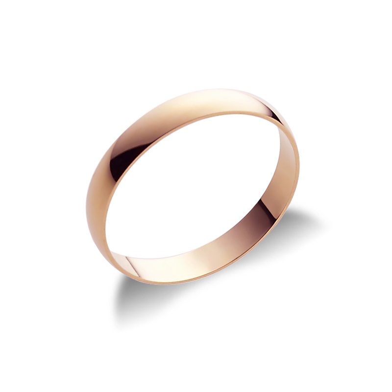 Classical 18k rose gold wedding ring