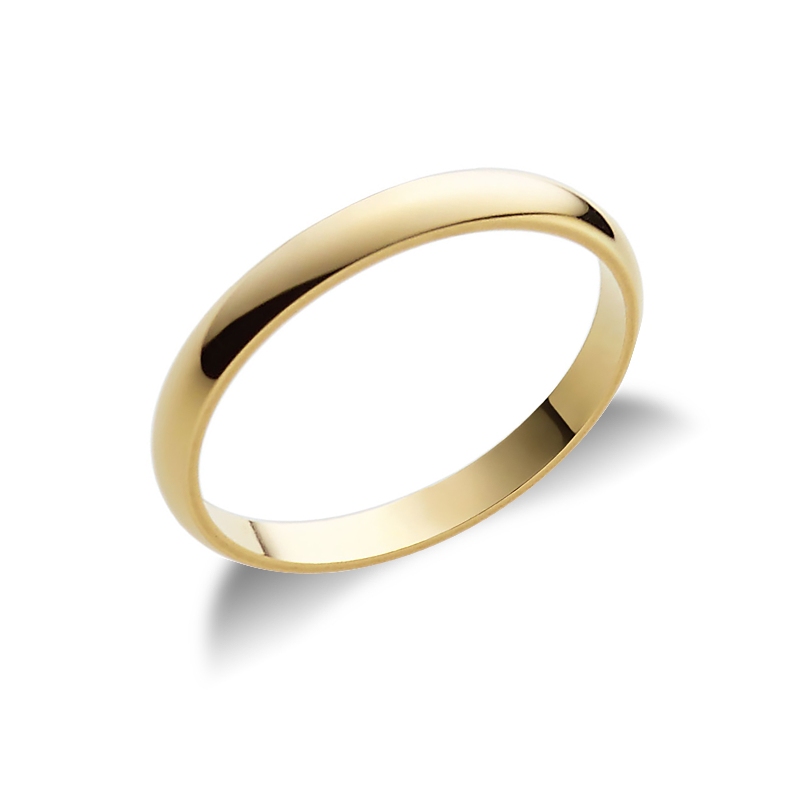 Classical Wedding ring  in 18k yellow gold