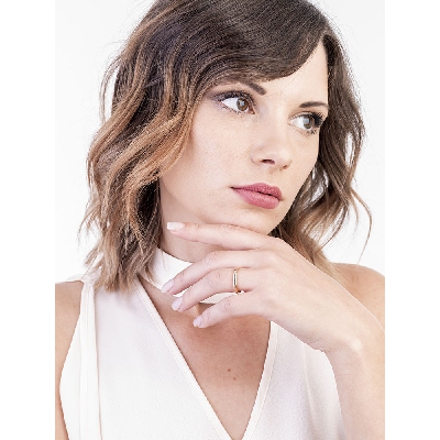 18k rose gold classical wedding ring