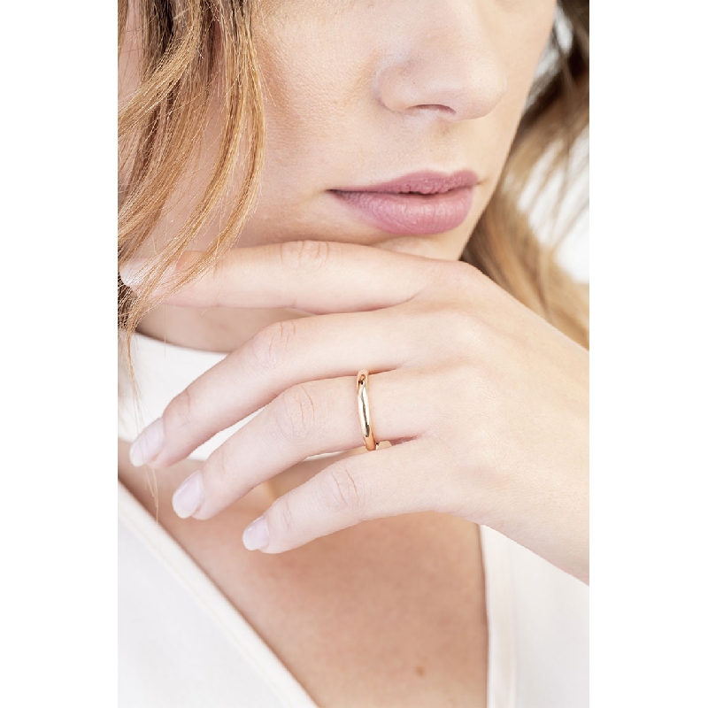 18k rose gold classical wedding ring