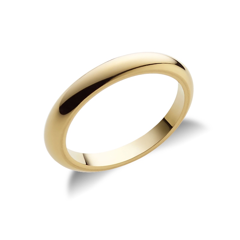 Classical wedding ring in 18k yellow gold