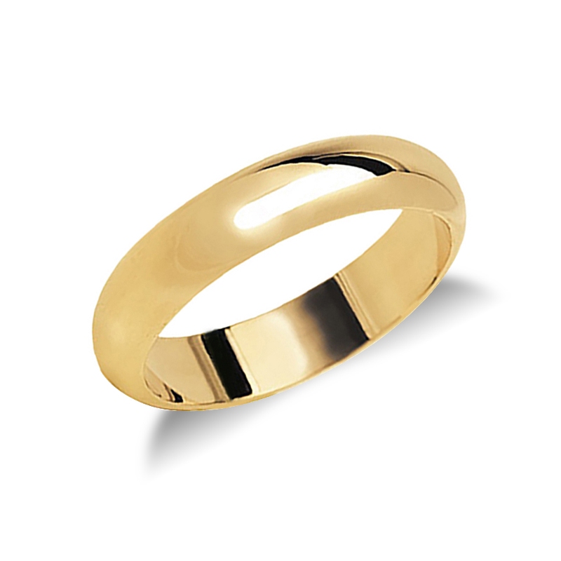 Classical wedding ring in 18k yellow gold